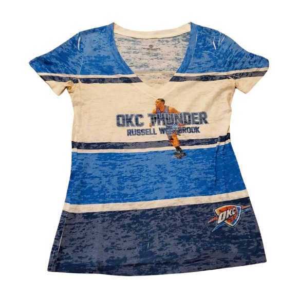 OKC Thunder Russell Westbrook V-Neck Tee Women’s M - Picture 5 of 11